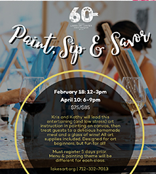 Paint, Sip & Savor With Kris Walker & Kathy McGill