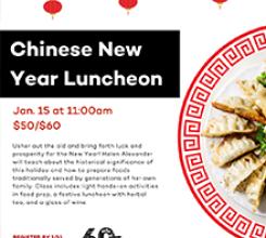 Chinese New Year Luncheon With Helen Alexander